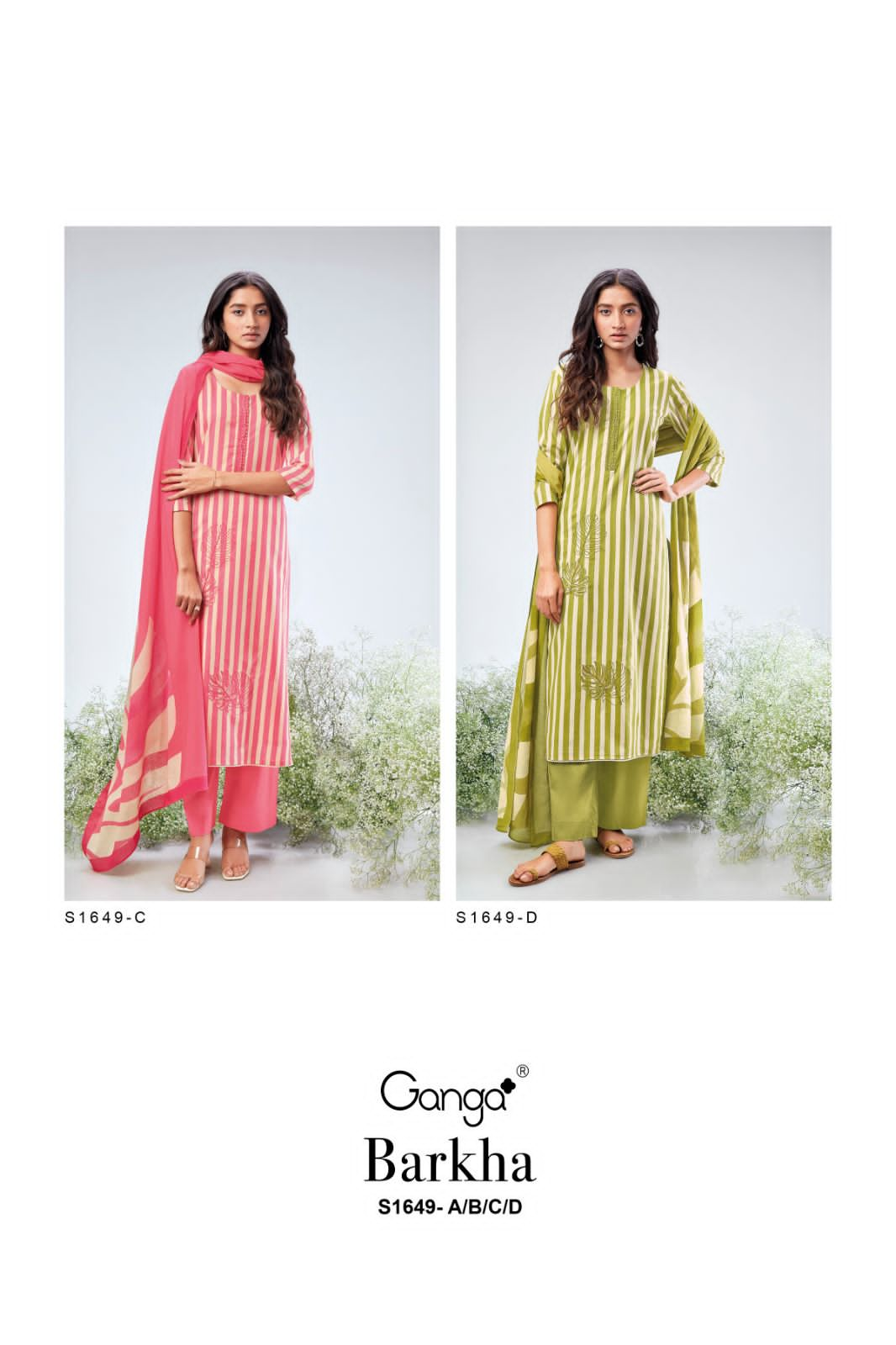 Barkha S1649 By Ganga Cotton Salwar Suits Catalog